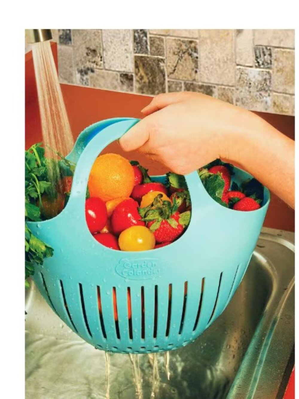 NEW Hutzler Mini Colander Garden Basket Vegetable Produce Collection w/ Handles
